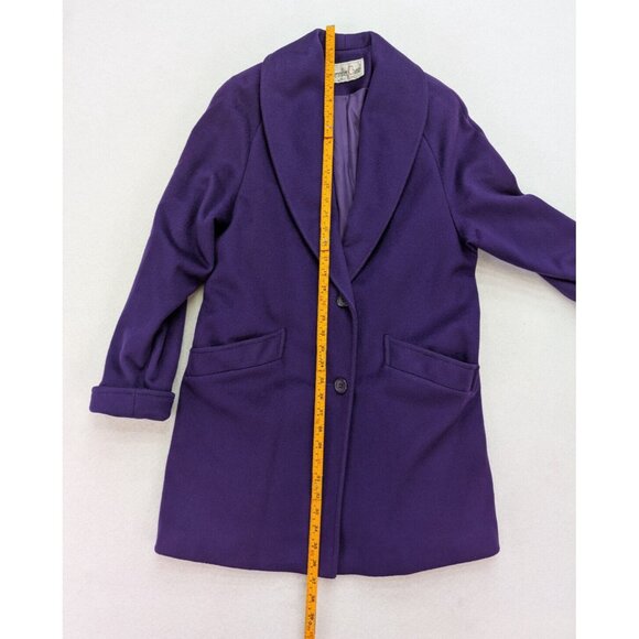 Jennifer Chase Vintage Women's Coat Size Small Purple 100% Wool - Picture 7 of 16